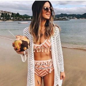 Tularosa Elle Pink Tassel Bikini